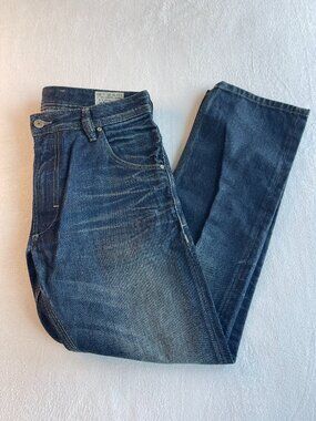 Diesel Krooley Regular Slim Carrot Jeans Mens 31x30 Dark Wash 0073N Y2K Italy